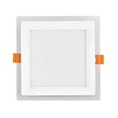 چراغ سقفی مربع توکار 12 وات LED برش 12 در 12 پارس شعاع توس مدل گلاریس